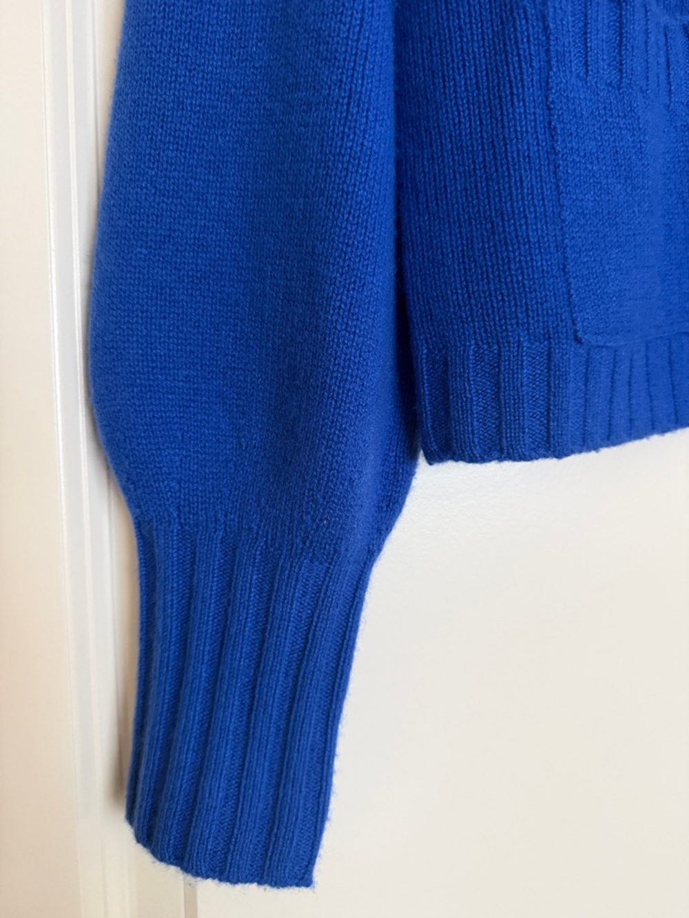 ME+EM S Small Cashmere Open Front V Neck Cardigan Layering Cobalt Electric Blue - Picture 8 of 12